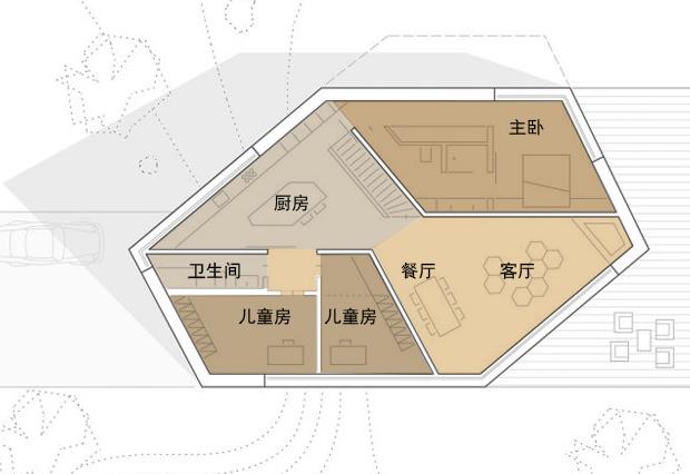 二層帶地下室極簡現(xiàn)代別墅設計，晶體外形獨具氣質(zhì)