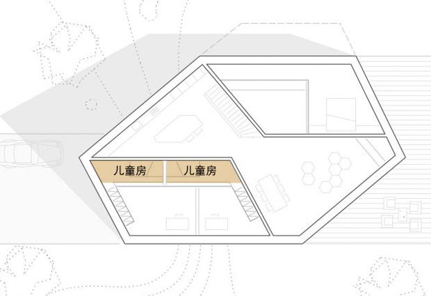 二層帶地下室極簡現(xiàn)代別墅設計，晶體外形獨具氣質(zhì)