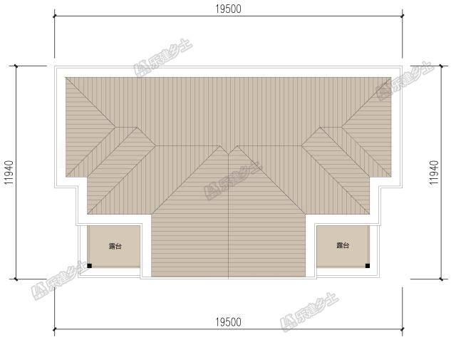 18x11米三層簡歐雙拼別墅，內(nèi)部完全對稱，外觀整體感強