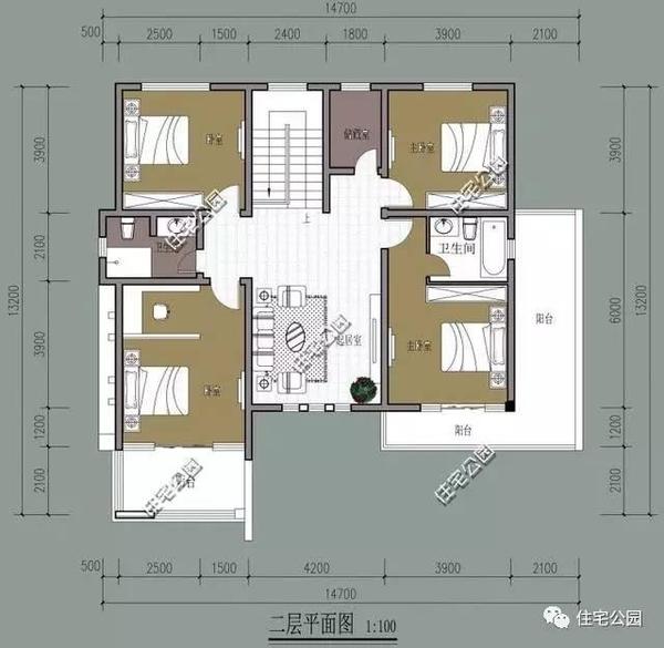 2套別墅戶型，5室2廳含車庫(kù)，只有年輕人才喜歡？
