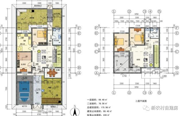 10套北方農(nóng)村平房設計圖，帶院子，25萬內(nèi)含造價表