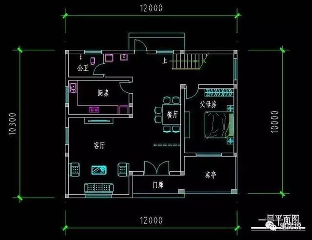 只要10萬(wàn)就可建造的戶型圖，很貼合農(nóng)村的房屋
