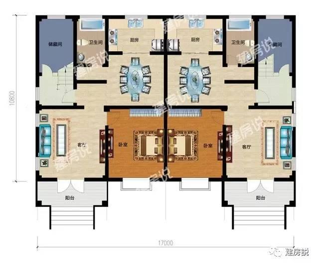 既大氣又美觀的三層兄弟雙拼農(nóng)村別墅，真是羨煞村里人
