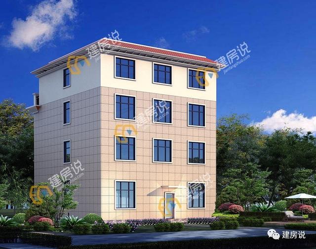 帶堂屋的四層農(nóng)村別墅，造型獨(dú)特優(yōu)美，經(jīng)濟(jì)實(shí)用