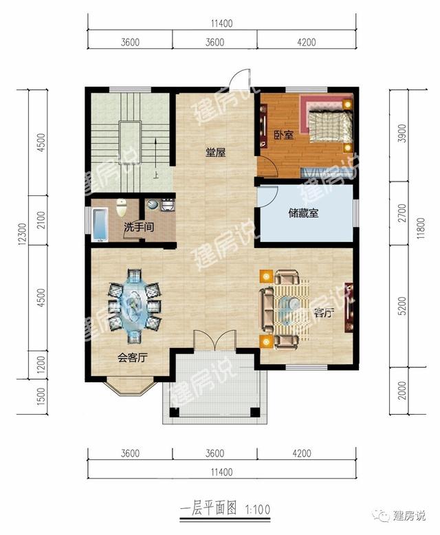 帶堂屋的四層農(nóng)村別墅，造型獨(dú)特優(yōu)美，經(jīng)濟(jì)實(shí)用
