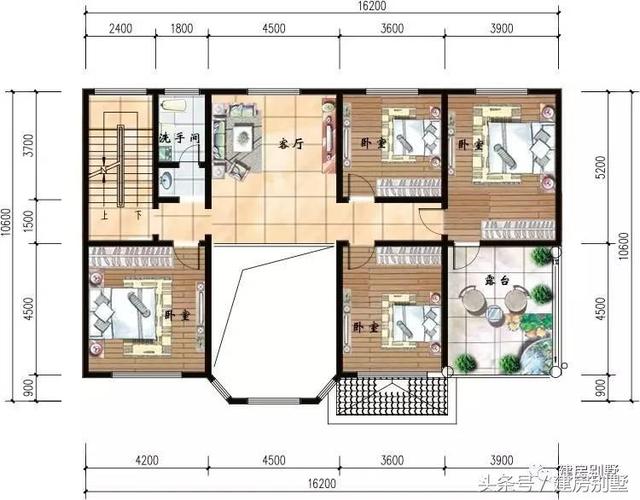 父親說鄉(xiāng)下的房子就要房間多，于是我把這套圖紙給他了
