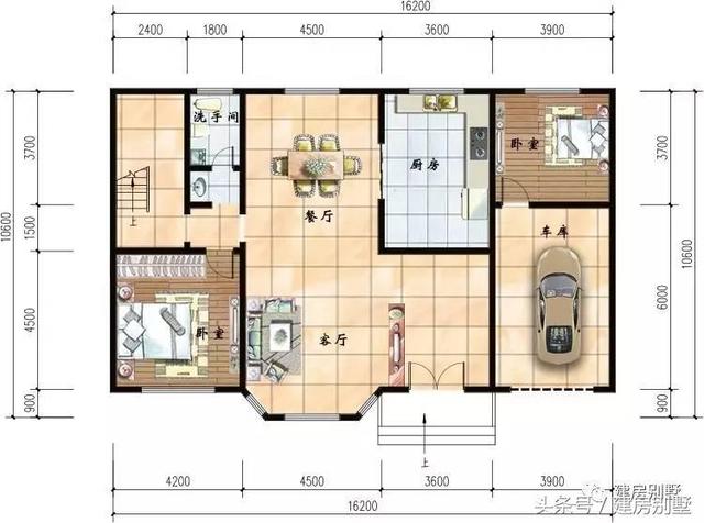 父親說鄉(xiāng)下的房子就要房間多，于是我把這套圖紙給他了