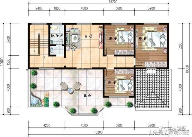 父親說鄉(xiāng)下的房子就要房間多，于是我把這套圖紙給他了