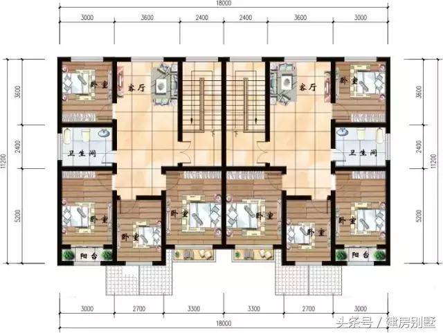 18×11.2米二層雙拼農(nóng)村別墅，讓全家人都滿意的戶型來了