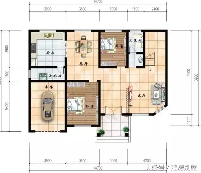 14.7×10.2米兩層農(nóng)村別墅，整個鎮(zhèn)上再也找不出第二棟了