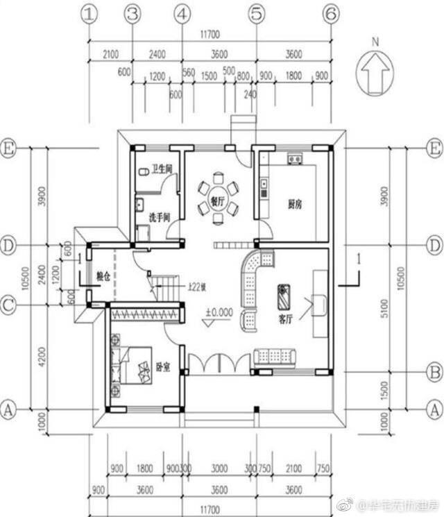 農(nóng)村別墅設(shè)計(jì)圖布局要合理簡(jiǎn)單，這幾款帶堂屋就很合適，一起看一看吧