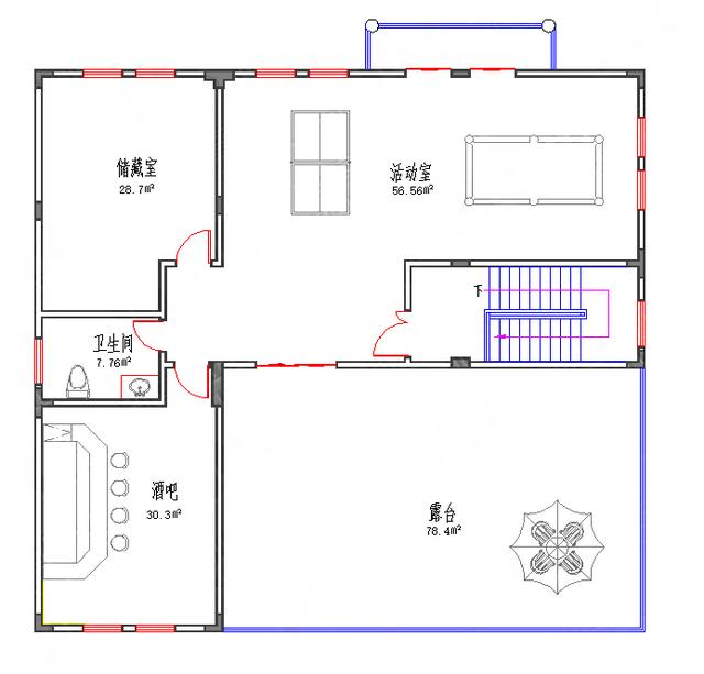 五層150萬大別墅4廳13室16.2×14.95帶吧臺(tái)酒吧套房簡(jiǎn)歐式全套施工圖