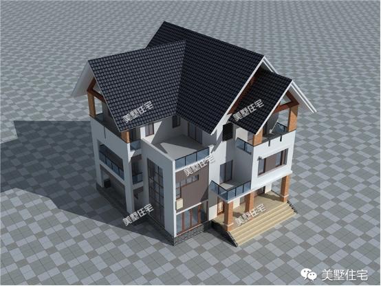 10X12米三層現(xiàn)代別墅圖，建在村里20年都難被超越，簡約的設(shè)計給人眼前一亮