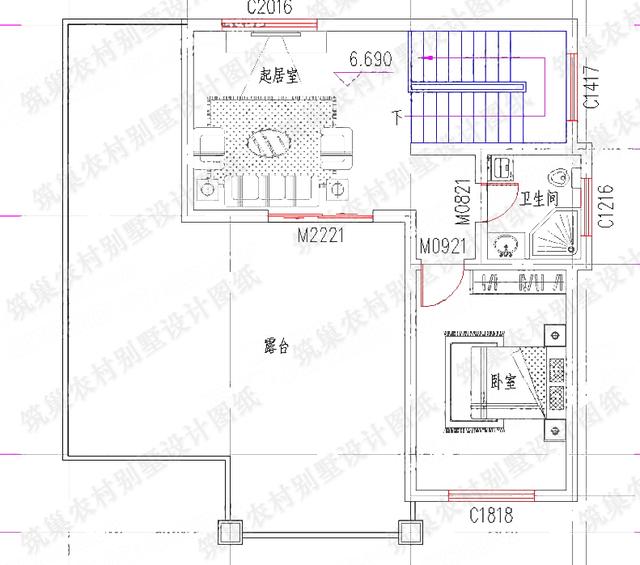 三層別墅建成效果圖：簡(jiǎn)單易建25萬(wàn)120㎡3廳5室4衛(wèi)帶落地窗套間帶露臺(tái)