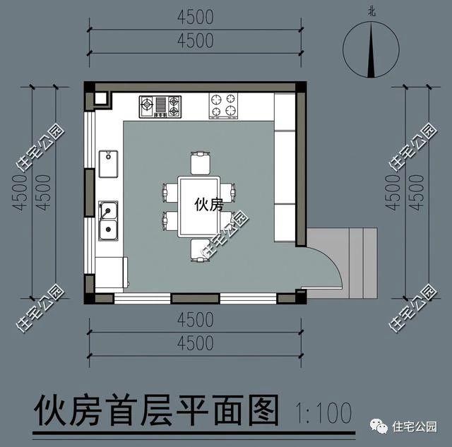 四層雙拼農(nóng)村別墅設計圖12.5x12.5米，內(nèi)設堂屋老人房影音室，外觀精致又大氣