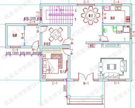  二層農(nóng)村別墅設(shè)計(jì)圖戶型簡(jiǎn)約大方，小別墅建成效果曬圖：20萬以內(nèi)2廳5臥帶娛樂室11×10
