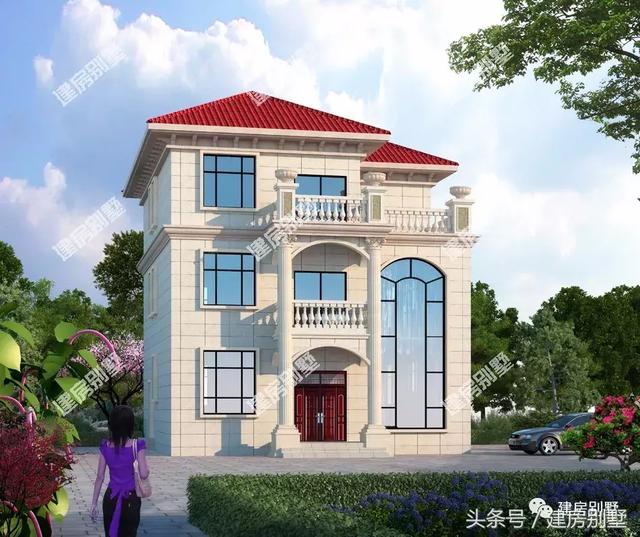 10.2×11.5米三層農(nóng)村別墅圖有顏值有氣勢還實用，是你夢想的房子嗎