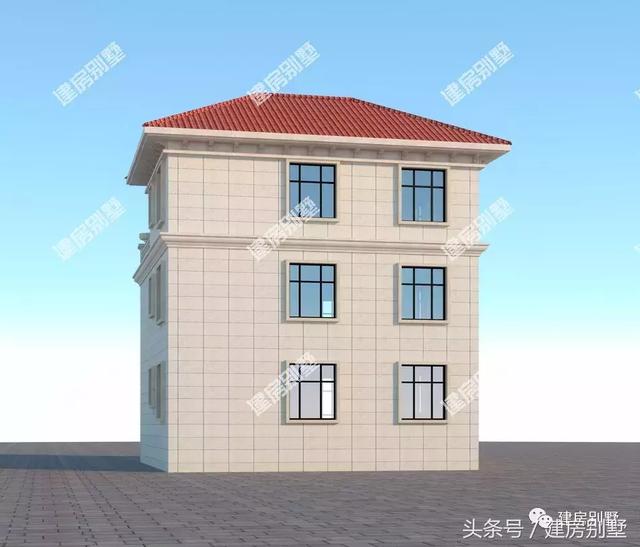 10.2×11.5米三層農(nóng)村別墅圖有顏值有氣勢還實用，是你夢想的房子嗎