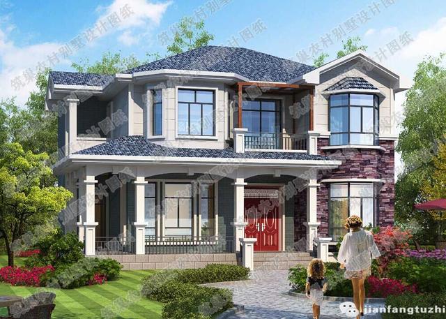 三層新農(nóng)村自建房設(shè)計(jì)圖45萬(wàn)3廳5室4衛(wèi)170㎡，美觀實(shí)用建筑結(jié)構(gòu)水電齊全