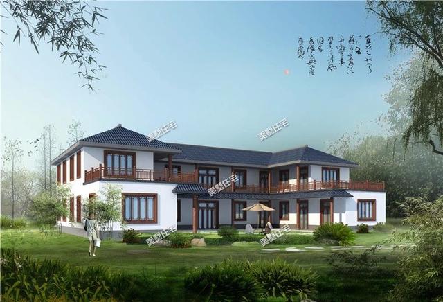 新中式別墅設(shè)計(jì)圖，歐式與中式的結(jié)合，今天看到這款，毫不猶豫馬上就開工吧