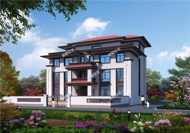 新中式別墅設(shè)計(jì)圖，歐式與中式的結(jié)合，今天看到這款，毫不猶豫馬上就開工吧