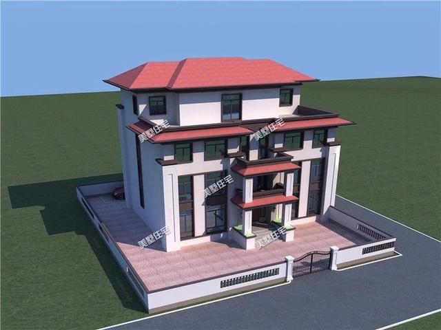 新中式別墅設(shè)計(jì)圖，歐式與中式的結(jié)合，今天看到這款，毫不猶豫馬上就開工吧