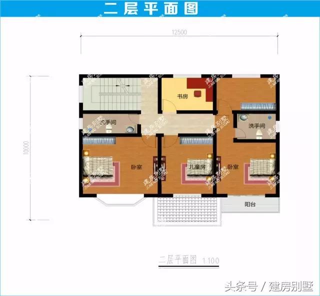 2024年上半年最受歡迎的5款三層農(nóng)村別墅戶型+平面圖