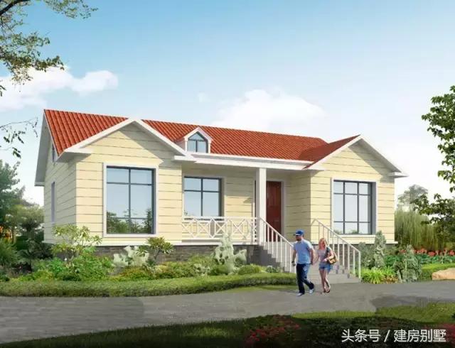 14.2×10.5米一層農(nóng)村別墅，北方人都喜歡的戶型