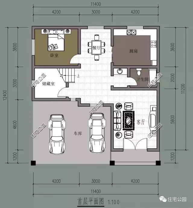 獨(dú)立開放式農(nóng)村小戶型，16X14米2層別墅經(jīng)濟(jì)實(shí)用，全圖！