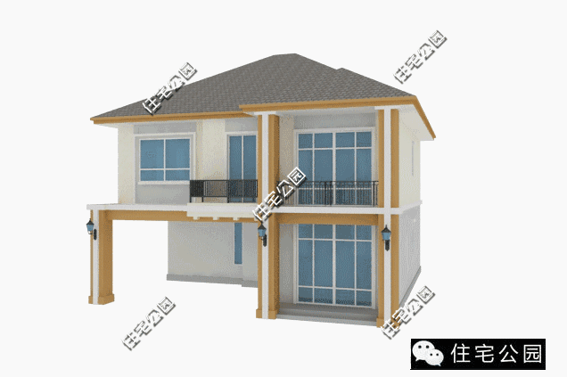 獨(dú)立開放式農(nóng)村小戶型，16X14米2層別墅經(jīng)濟(jì)實(shí)用，全圖！