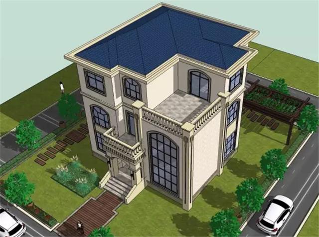 11X12米方正農(nóng)村小別墅，非常符合農(nóng)村的風(fēng)俗，帶平面圖