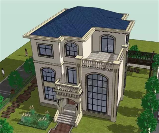 11X12米方正農(nóng)村小別墅，非常符合農(nóng)村的風(fēng)俗，帶平面圖