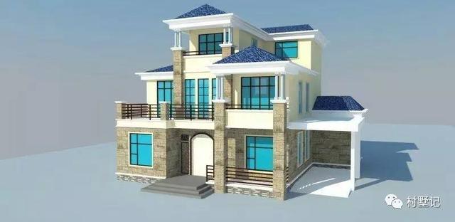 35萬挑空客廳帶車庫農(nóng)村別墅，農(nóng)家灶臺地氣十足