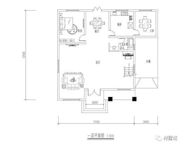35萬挑空客廳帶車庫農(nóng)村別墅，農(nóng)家灶臺地氣十足