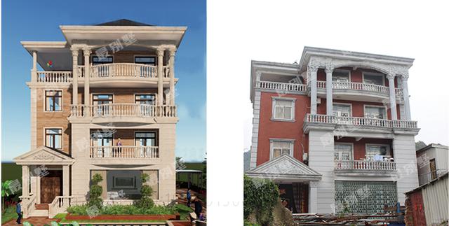 農(nóng)村別墅效果圖實(shí)景圖直接對(duì)比，誰(shuí)說(shuō)實(shí)景圖不如效果圖