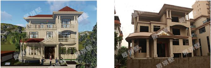 農(nóng)村別墅效果圖實(shí)景圖直接對(duì)比，誰(shuí)說(shuō)實(shí)景圖不如效果圖