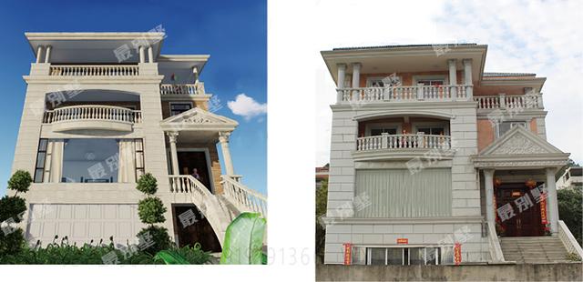 農(nóng)村別墅效果圖實(shí)景圖直接對(duì)比，誰(shuí)說(shuō)實(shí)景圖不如效果圖