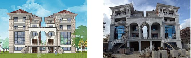 農(nóng)村別墅效果圖實(shí)景圖直接對(duì)比，誰(shuí)說(shuō)實(shí)景圖不如效果圖