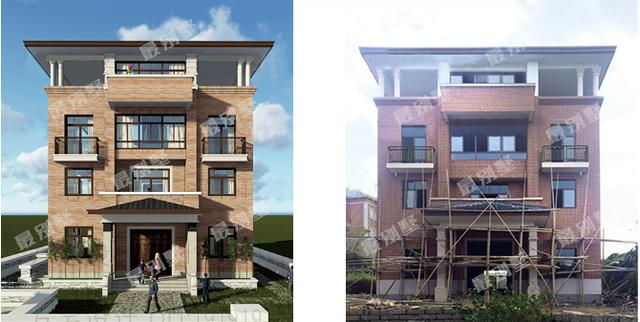 農(nóng)村別墅效果圖實(shí)景圖直接對(duì)比，誰(shuí)說(shuō)實(shí)景圖不如效果圖