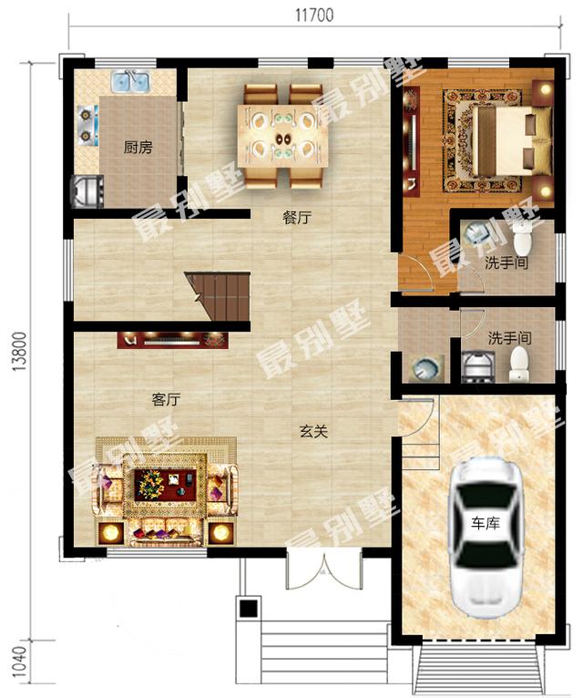 三層帶車庫的農(nóng)村別墅，驚艷全村，已經(jīng)買好圖紙村民都后悔沒早看到