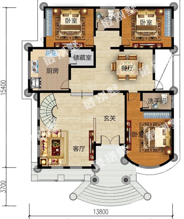 “壕”就一個字，三層豪華歐式農村別墅 建完就是村里地標性建筑！