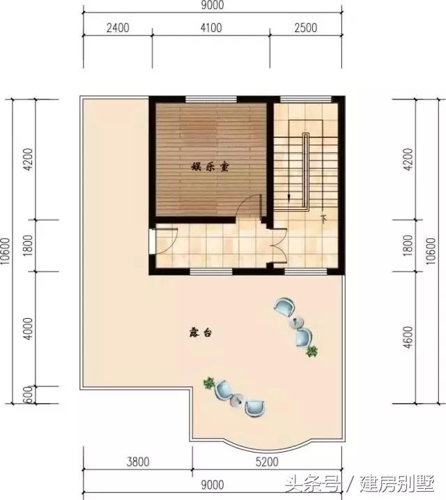 9×10.6米三層農(nóng)村別墅，占地面積不超100平米的最佳戶型