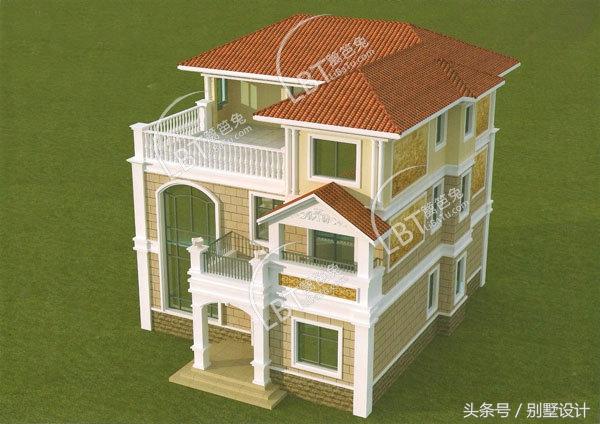 二層半三層獨(dú)棟別墅設(shè)計(jì)圖紙帶效果圖占地138平方米，客廳挑空復(fù)式樓！