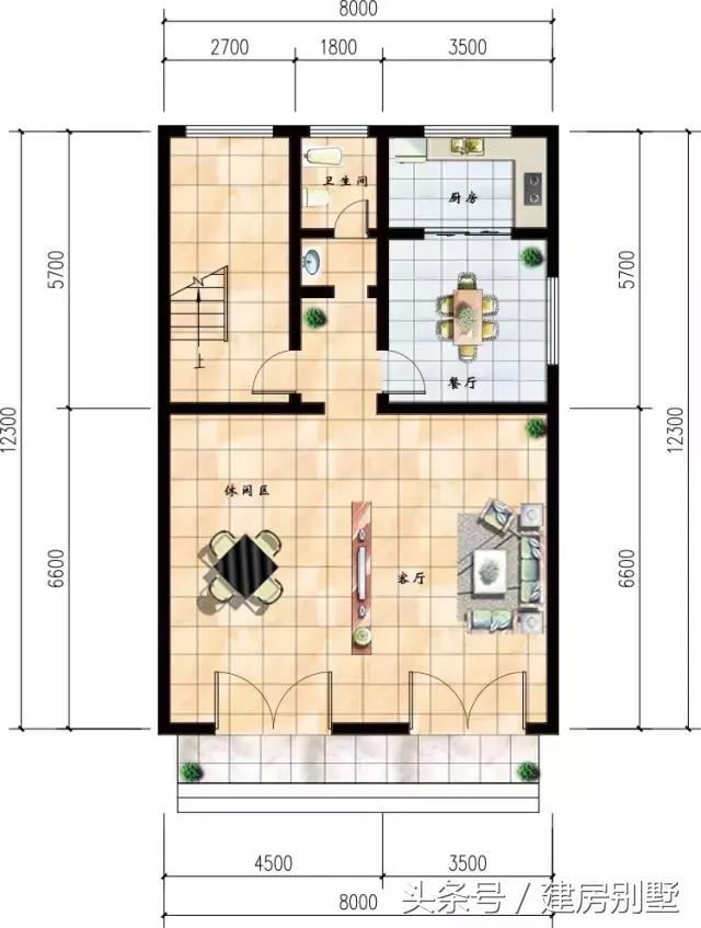 8×12.3米四層帶店面的商住兩用房，誰說面寬小的房子不好看