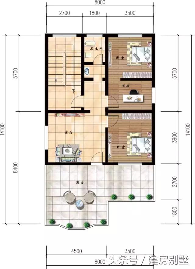 8×12.3米四層帶店面的商住兩用房，誰說面寬小的房子不好看