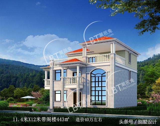 外挑陽臺帶大客廳鄉(xiāng)村自建三層別墅！頂樓帶閣樓實際為假四層！還有神臺！