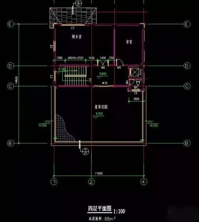 高檔配置的四層農(nóng)村別墅戶型，完爆城市商品房