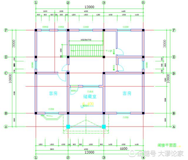 帶旋轉(zhuǎn)樓梯的農(nóng)村別墅戶型，建好了就是人生贏家