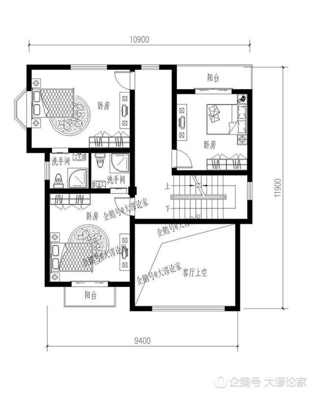 這款帶挑空客廳的三層農(nóng)村別墅，村長看了都不淡定