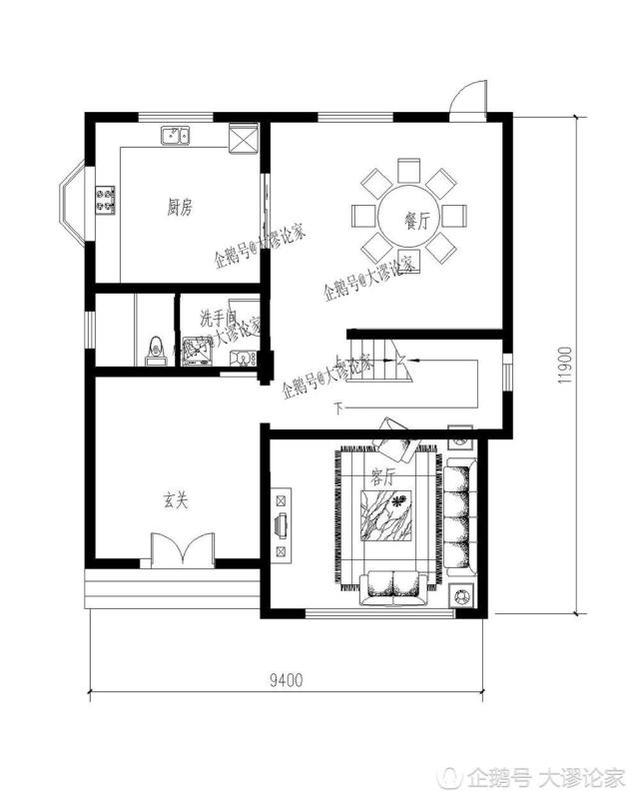 這款帶挑空客廳的三層農(nóng)村別墅，村長看了都不淡定